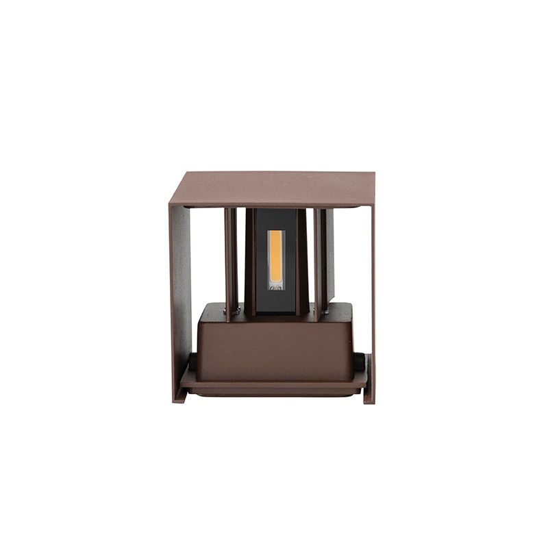 Buiten wandlamp roestbruin incl. LED 2-lichts IP54 - Edwin
