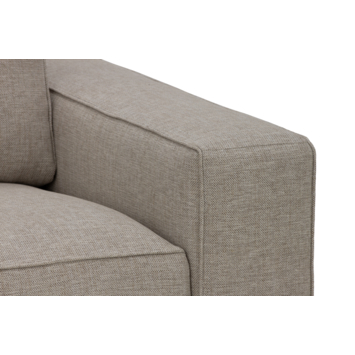 KARWEI hoekbank Mack grijs gerecycled stof met links verlenging