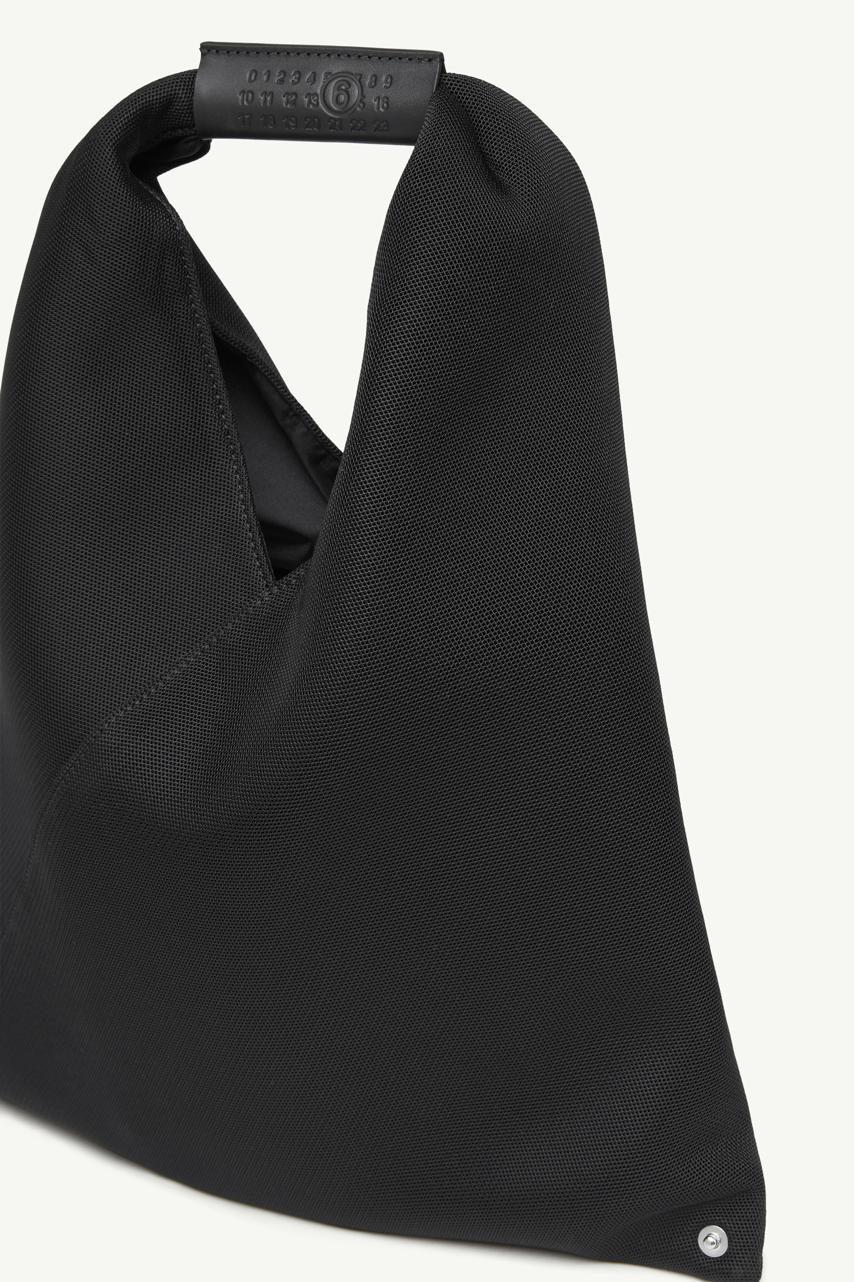 Sac Hobo Japanese classic small en cuir pour femme | MM6 Noir