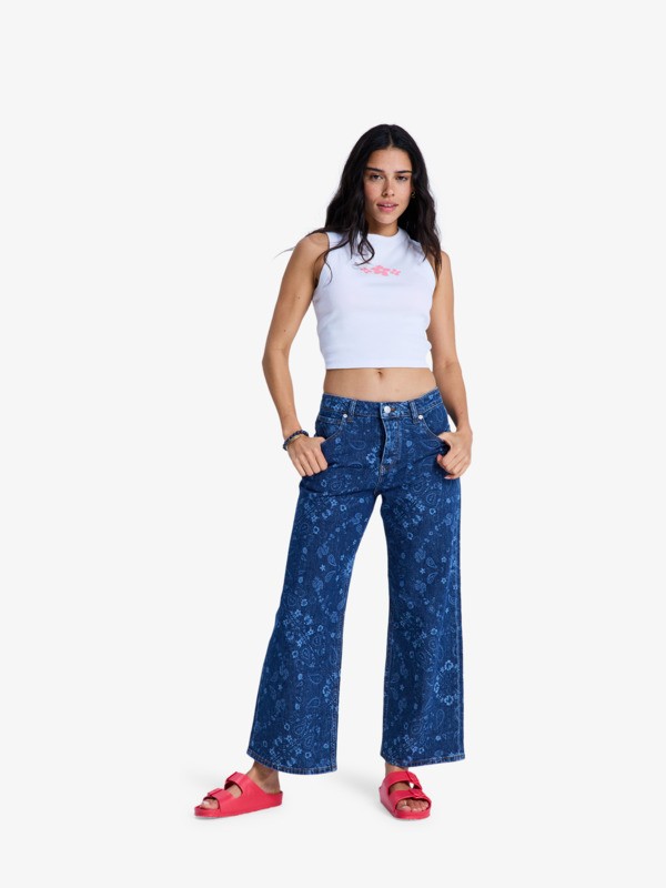 Boogie Night Mid Ocean Blue Jeans large Bleu Femme