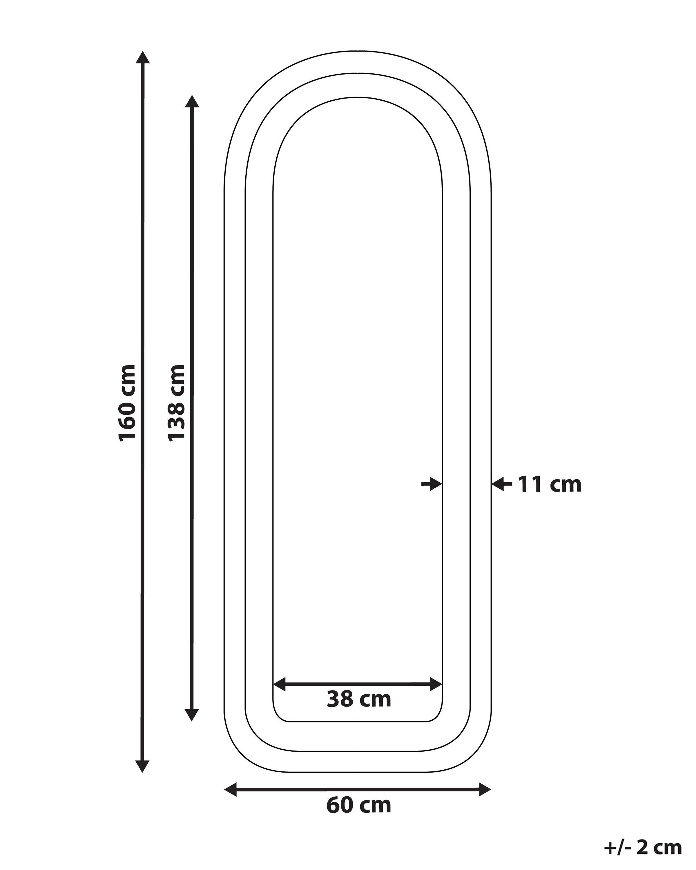 Wandspiegel CULAN 60 cm 160 cm Fluweel Roze