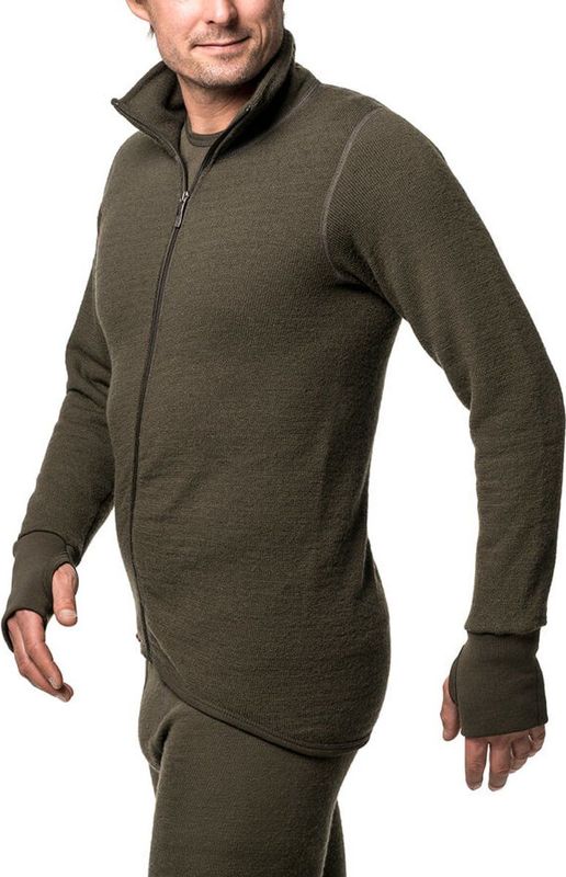 Vest Woolpower Unisex Full Zip Jacket 400 Pine Green