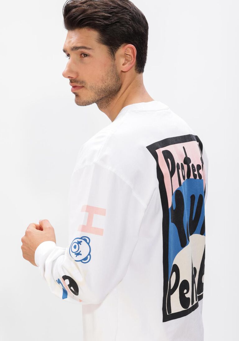 witte hopeium t-shirt prote t your peace tee l/s