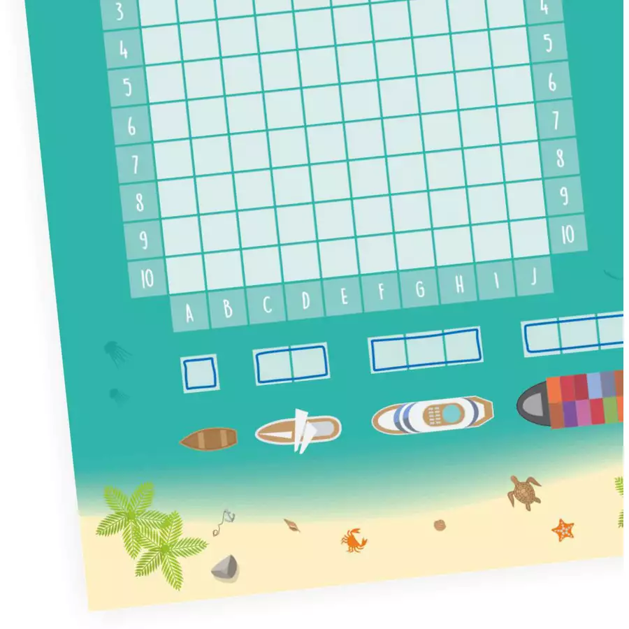 Nikima Papeterie 2er Set A6 Spielblock Schiffe versenken Reisespiel Flottenmanöver bunt