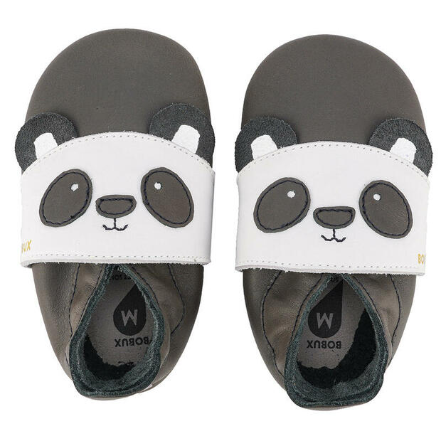 Chaussons en cuir Bam-boo Papa Panda L - BOBUX