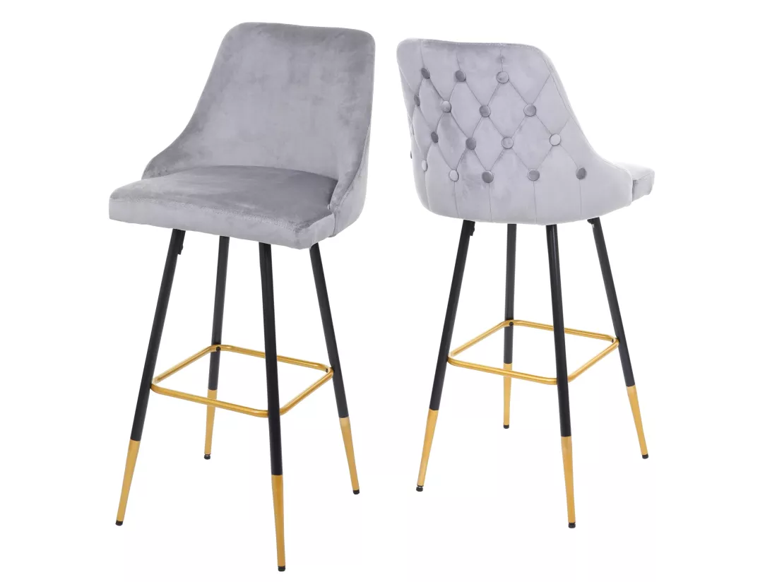 2x tabourets de bar grise 47 x 50 x 110 cm 04_0000493