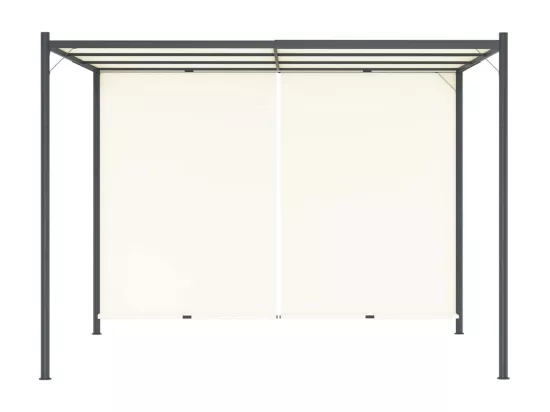 Pergola avec toit réglable Crème Blanc 3x3 m Acier