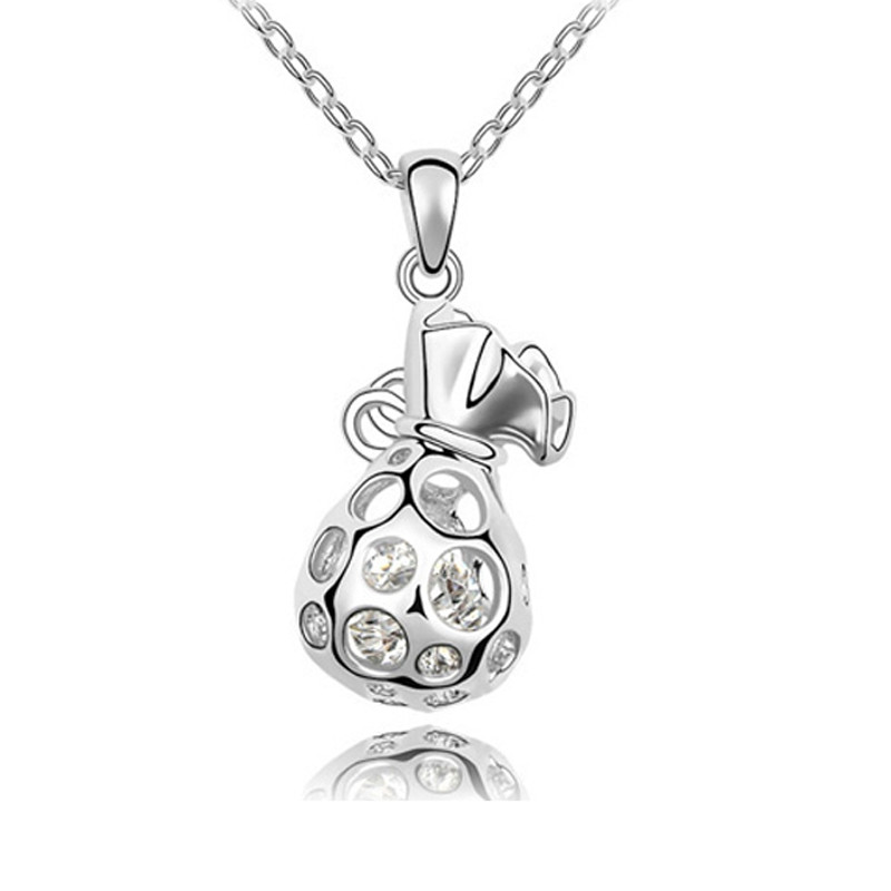 Pendentif orné de cristaux de Swarovski Blanc
