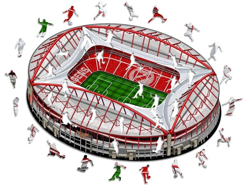 Iconic Puzzle SL Benfica Stadium Offizielles Holzpuzzle, Grösse M