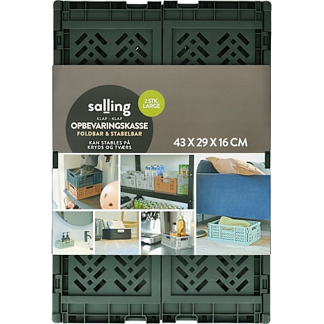 Salling foldekasser str. L (2-pak) – flere varianter – assorteret