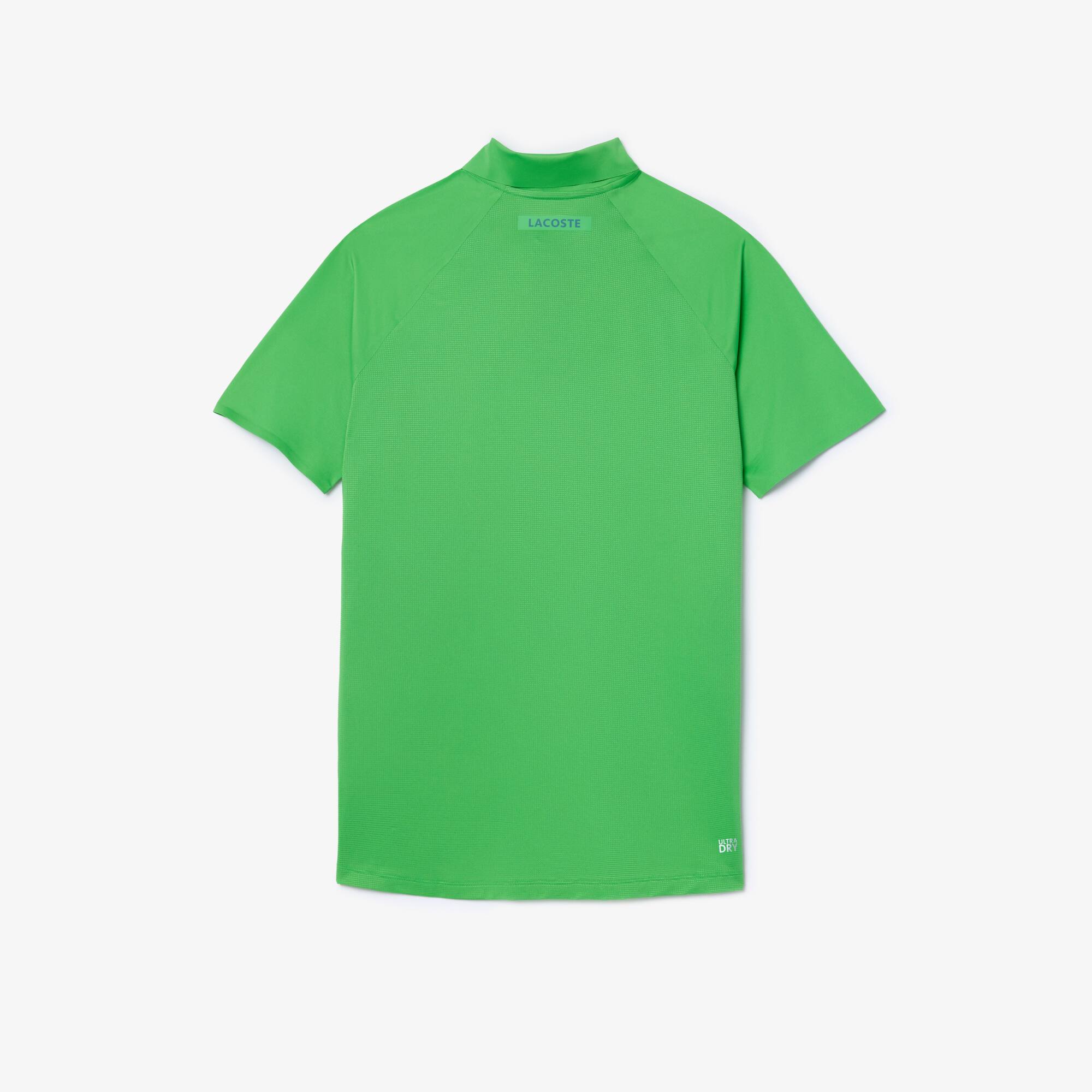 LACOSTE TENNIS x Novak Djokovic Ultra-Dry Poloshirt Kurze Ärmel - Grün - Lacoste - Herren