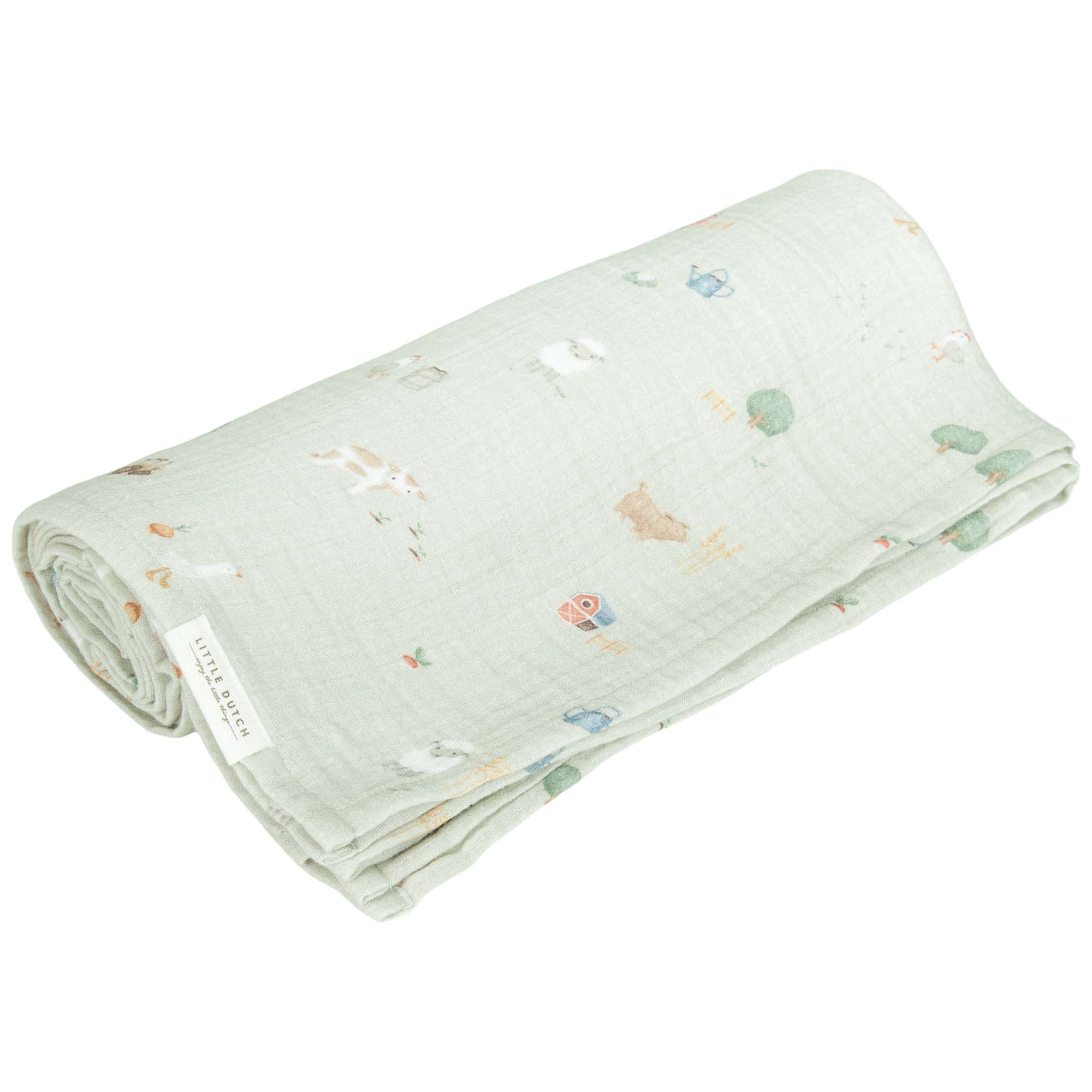 Little Dutch swaddle XL Little Farm  mint
