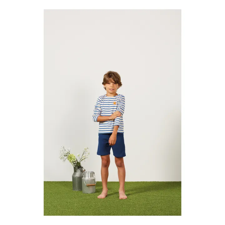 Arsène et Les Pipelettes T-Shirt Marinière Foister Coton Bio | Bleu