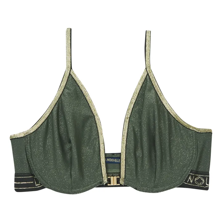 La Nouvelle Soutien-gorge Jackie Métallisé | Vert kaki