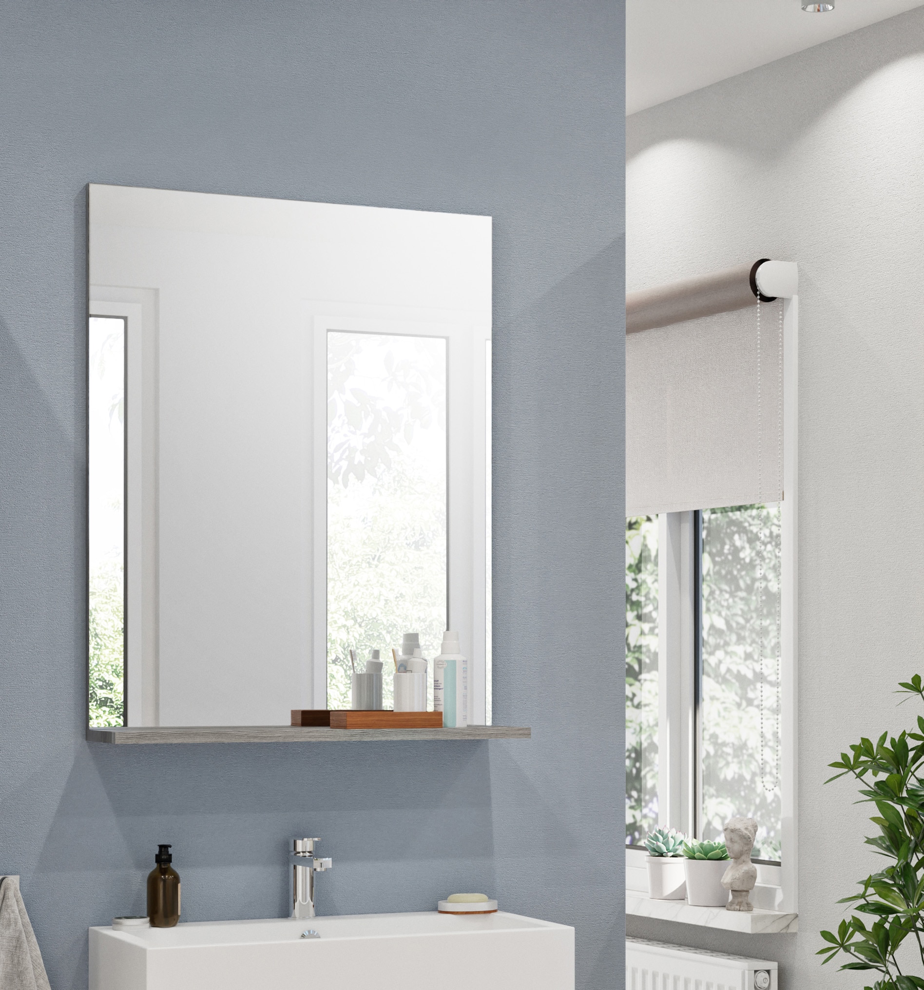 INOSIGN Badspiegel »SIENA, Breite 60cm, 1 Ablageboden, hochwertiges Spiegelglas« in verschiedenen Farben erhältlich, Badmöbel, Spiegel, Badezimmer