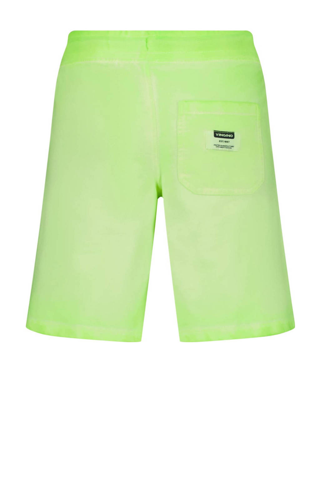 Vingino sweatshort Rames met logo neongeel