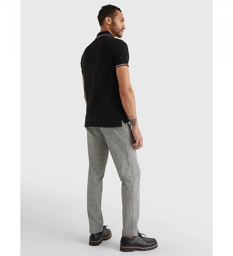 Polo Tommy Hilfiger Core Tipped Slim preta