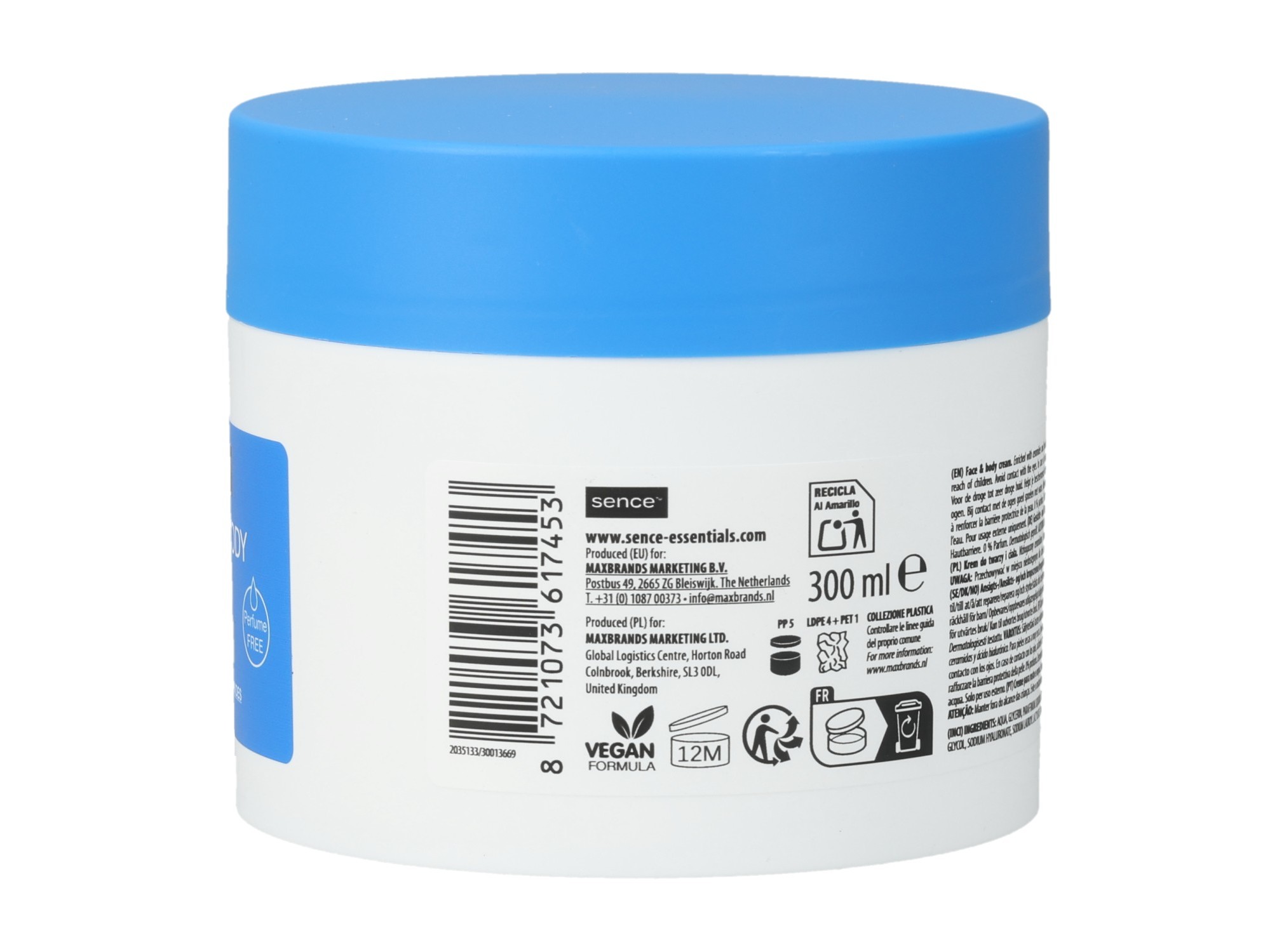 CREME CORPO E ROSTO SENCE ÁCIDO HIALURÓNICO 300ML