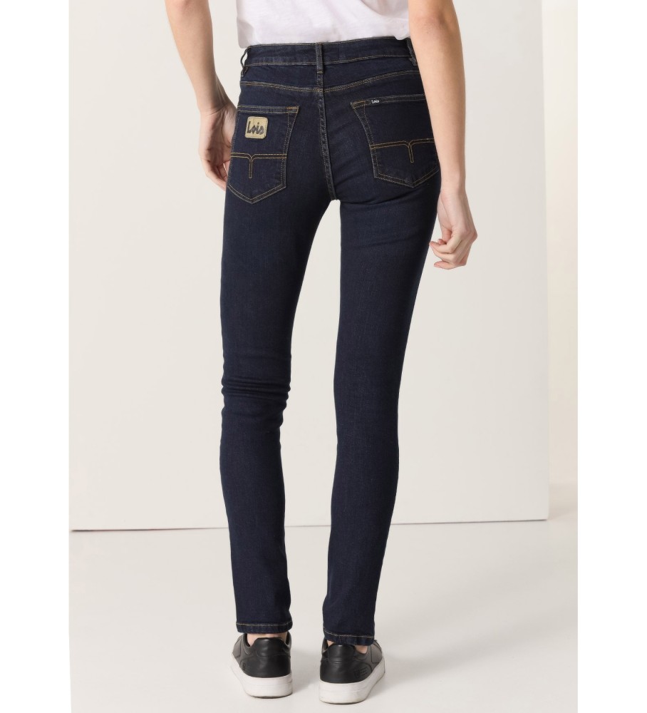 Calça jeans skinny de cintura baixa Lois Jeans, azul marinho.