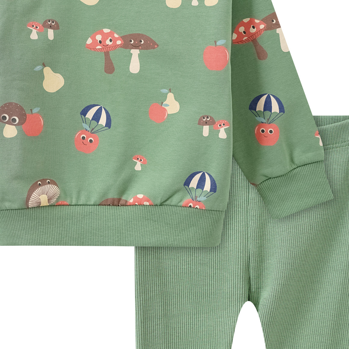 Topomini Baby Sweatshirt und Leggings im Set grün