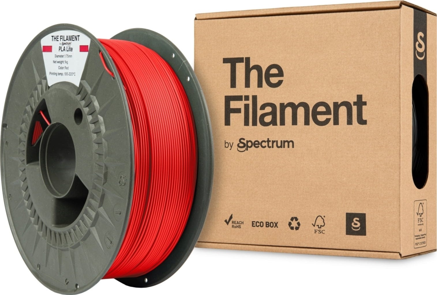 The Filament  PLA Lite Red, 1,75 mm / 1000 g    Zuverlässiges PLA Filament für den Alltag in Red