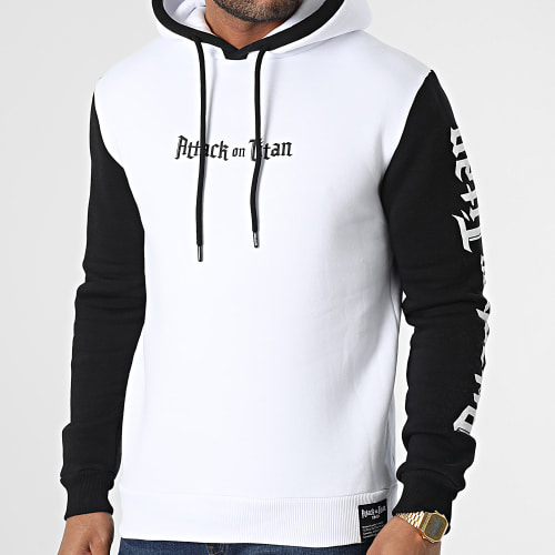 Sweat Capuche Dinah Blanc Noir