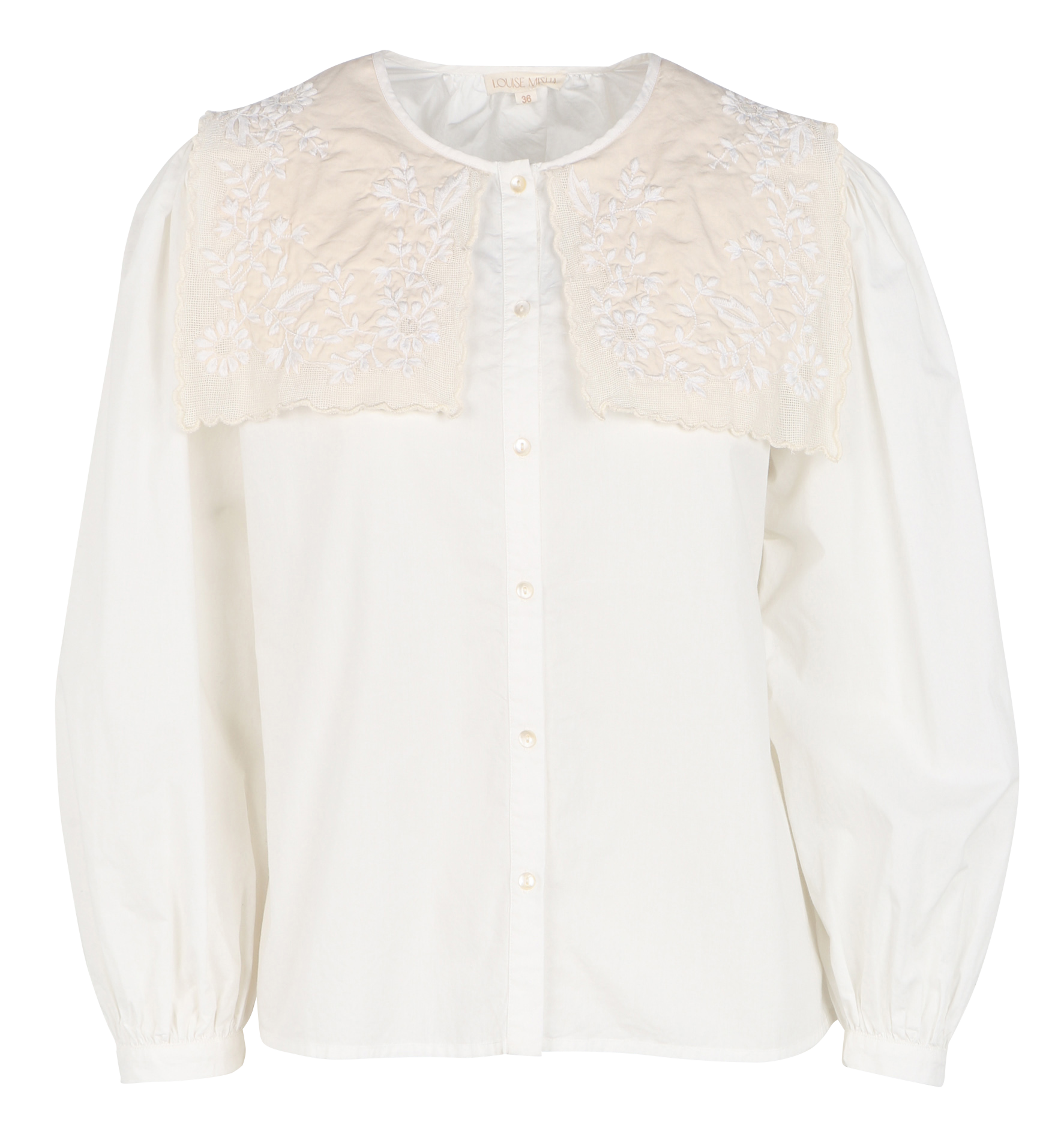 KITALLE - Chemise brodée en coton bio | Blanc