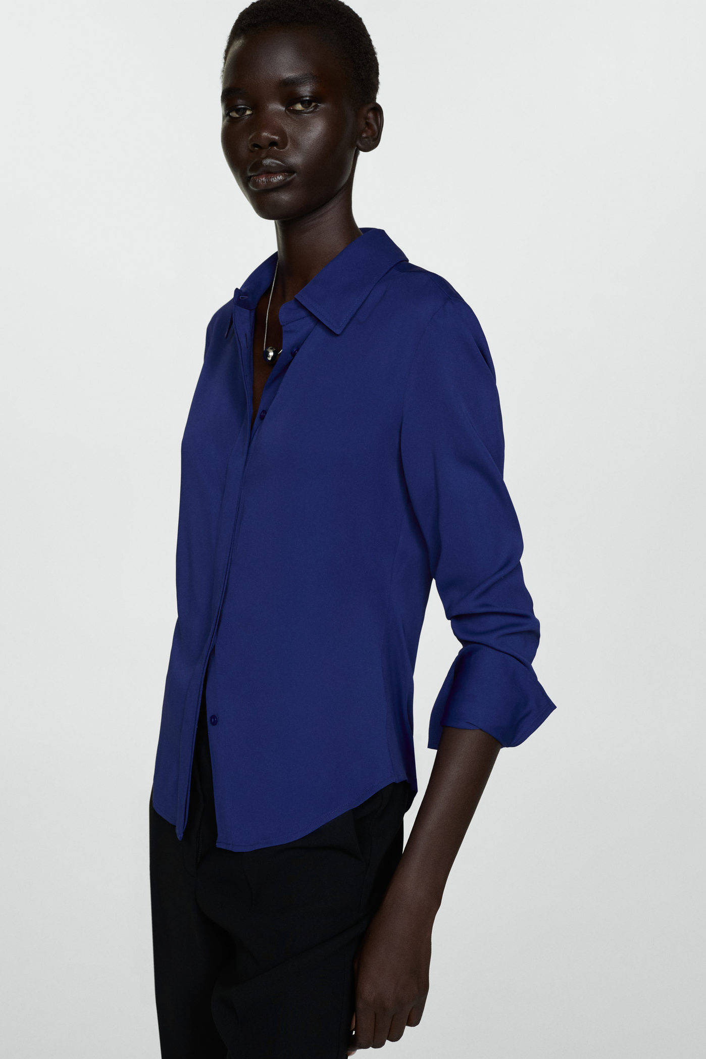 Mango blouse donkerblauw
