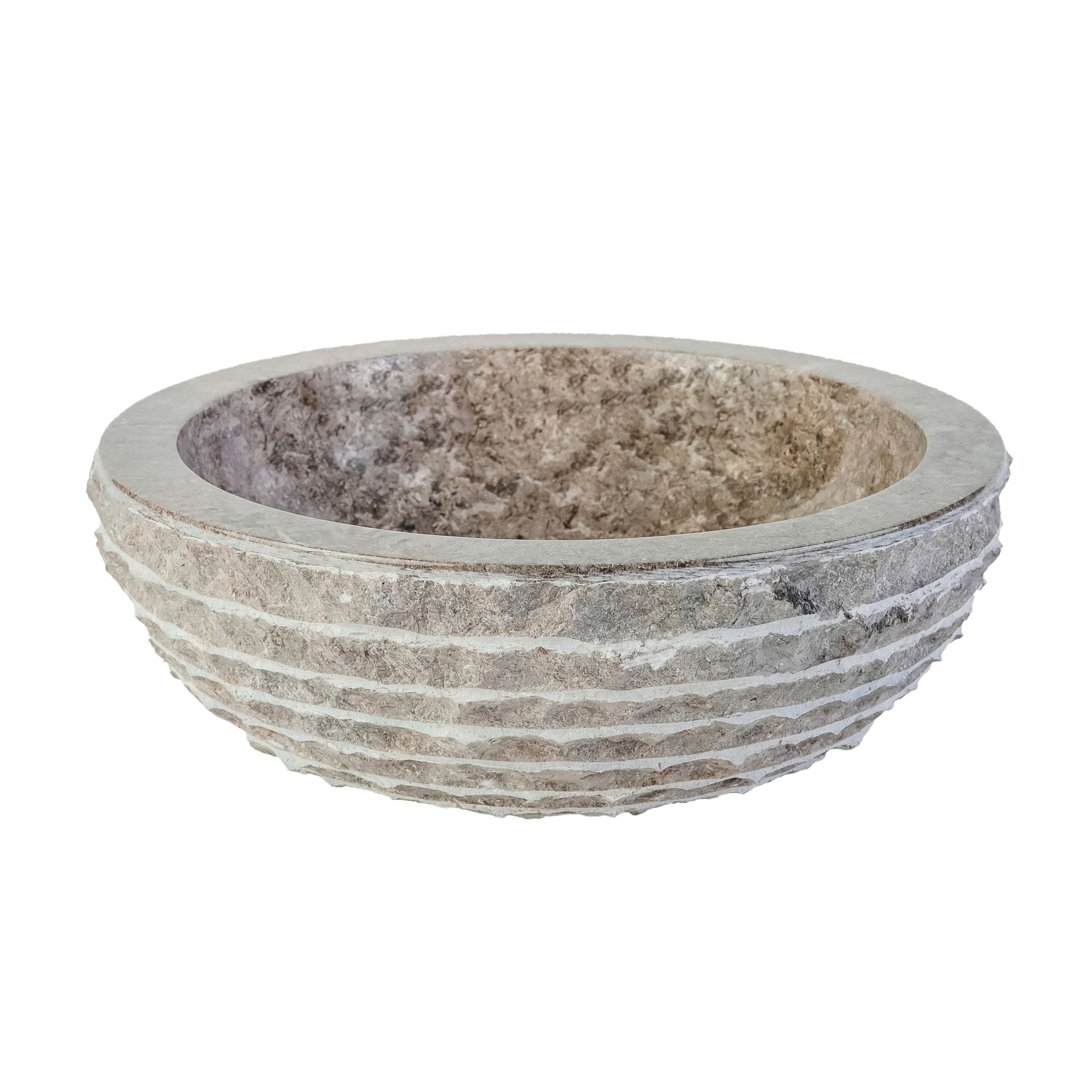 Sanigoods Eliza waskom rond 35x15cm grijs