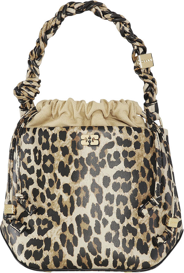 Ganni Ganni Bou Bucket Bag Print Leopard