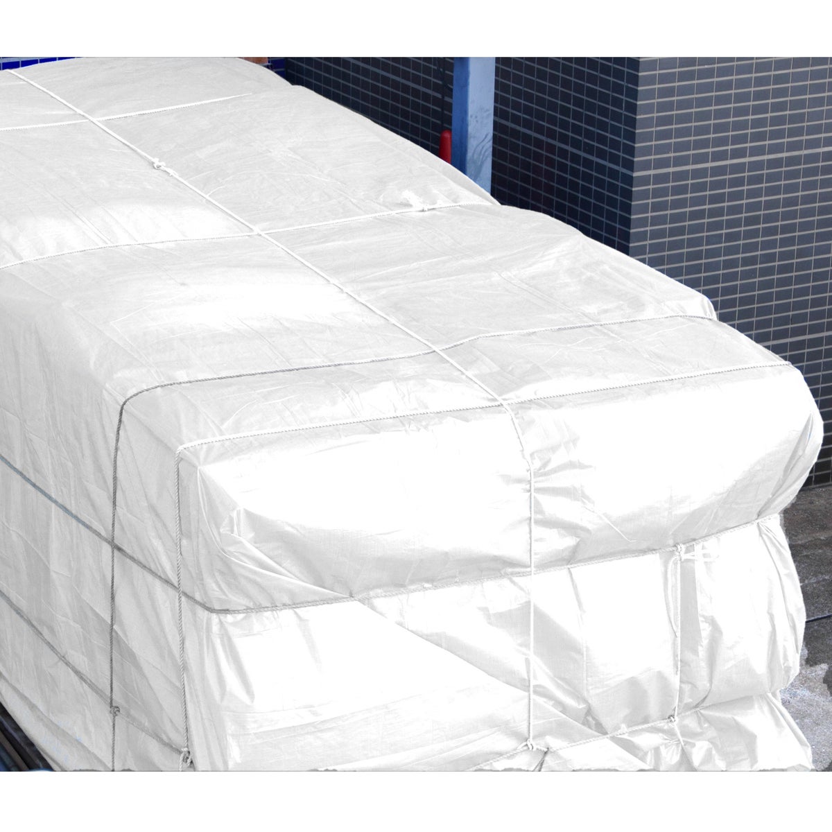 ECD Germany Afdekzeil met ogen, 2x3 m, 6 m², 180 g/m², wit, polyethyleen, schimmelwerend, waterdicht, scheurvast, beschermhoes, boothoes, tuinhoes, houten hoes, hoes voor tuinmeubelen, zwembad, auto