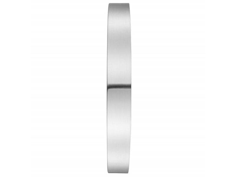 Mondaine Wanduhr Quartz Ø 25 cm, Silber Analoguhr aus Aluminium