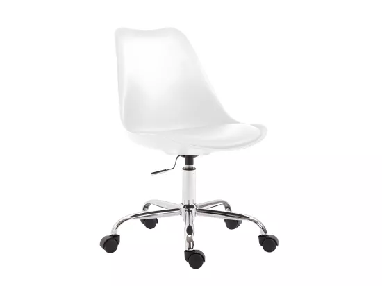 Chaise de bureau tabouret blanche 48 x 48 x 94 cm TABO10028