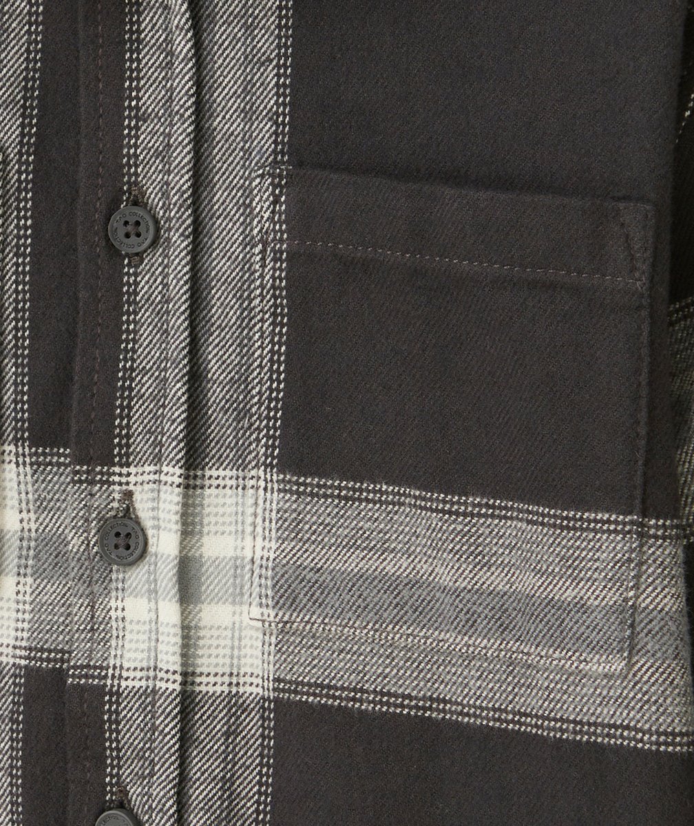 CHEMISE MANCHES LONGUES GARÇON À CARREAUX GRISE