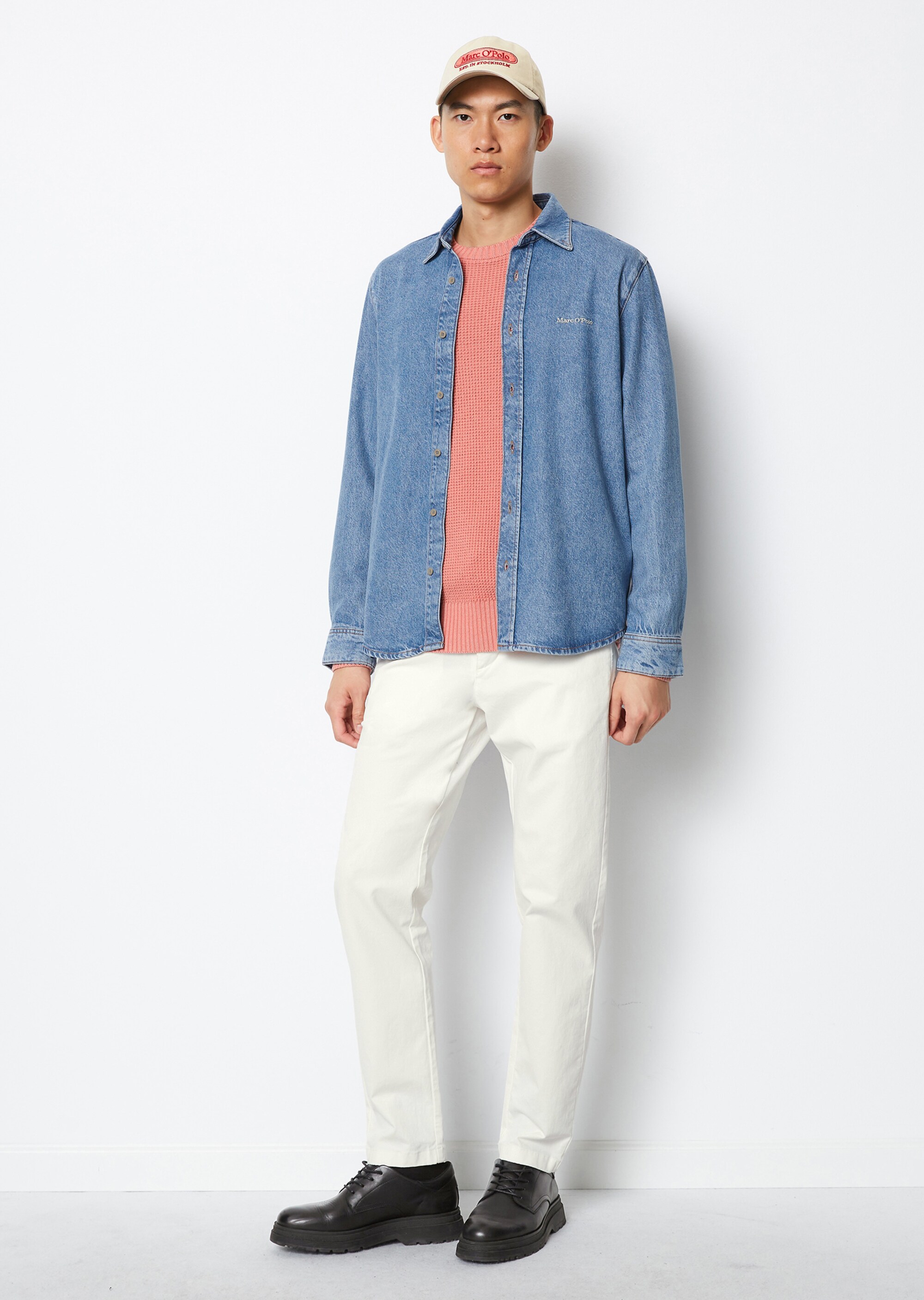 Jeanshemd regular mit Button-Down-Kragen