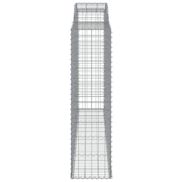 vidaXL Gabionkurver buede 4 stk 300x50x180/200 cm galvanisert jern
