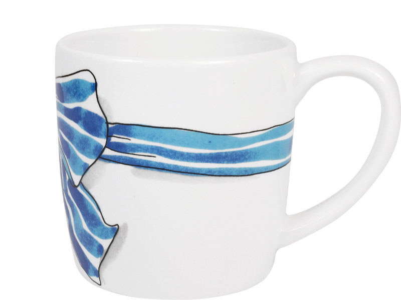 Cappuccinobeker 0.5l Even Bijkletsen Blue Bow