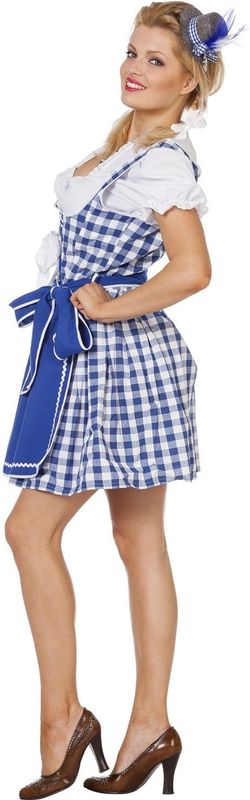 Dirndl Brigitte - Jurk - Blauw - Losse Schort en Blouse