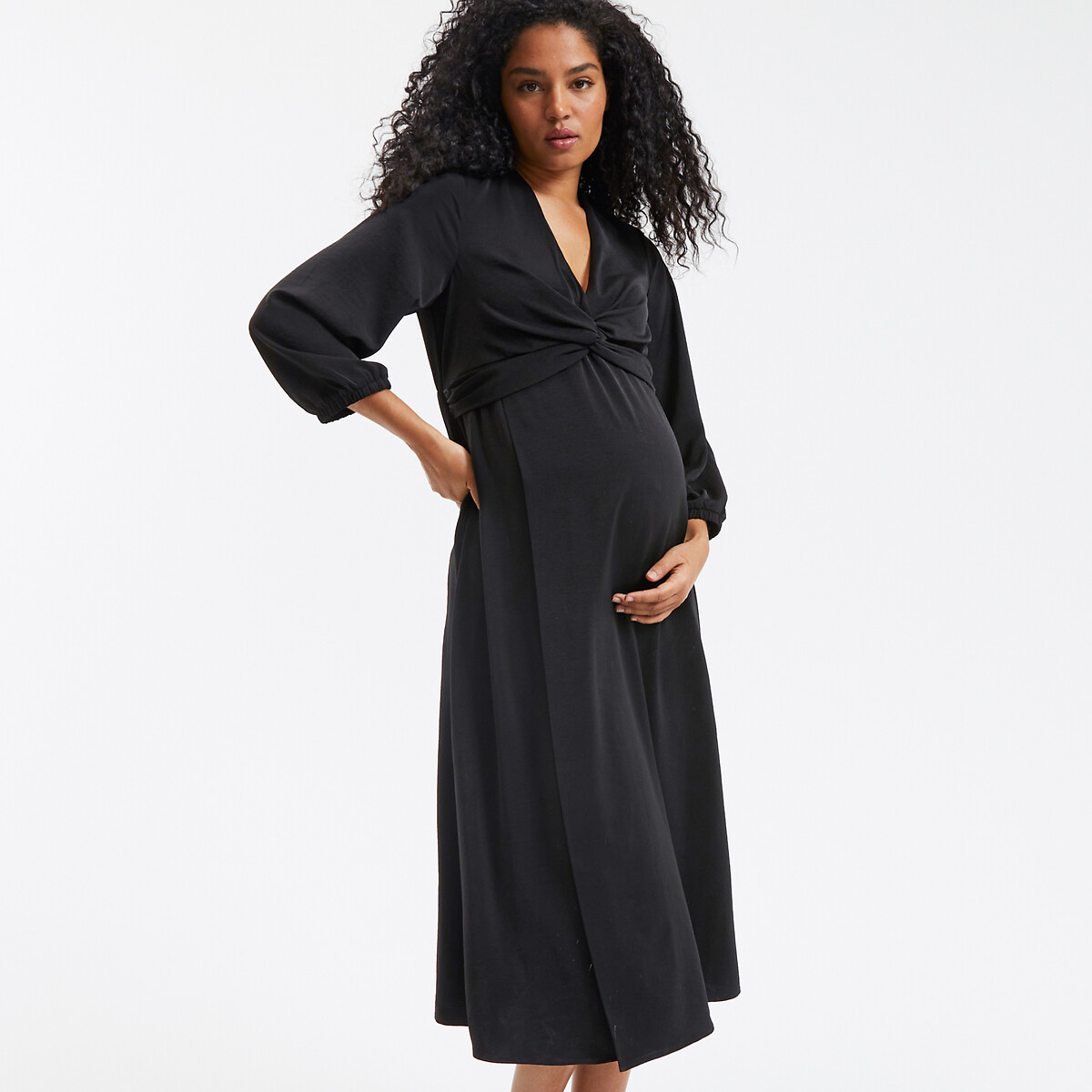 LA REDOUTE COLLECTIONS<br>Vestido de maternidade com efeito envelope