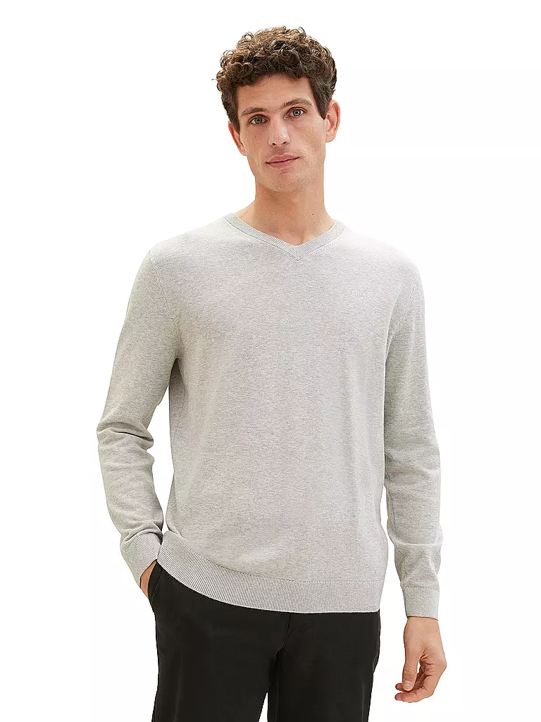 TOM TAILOR Pullover hellgrau