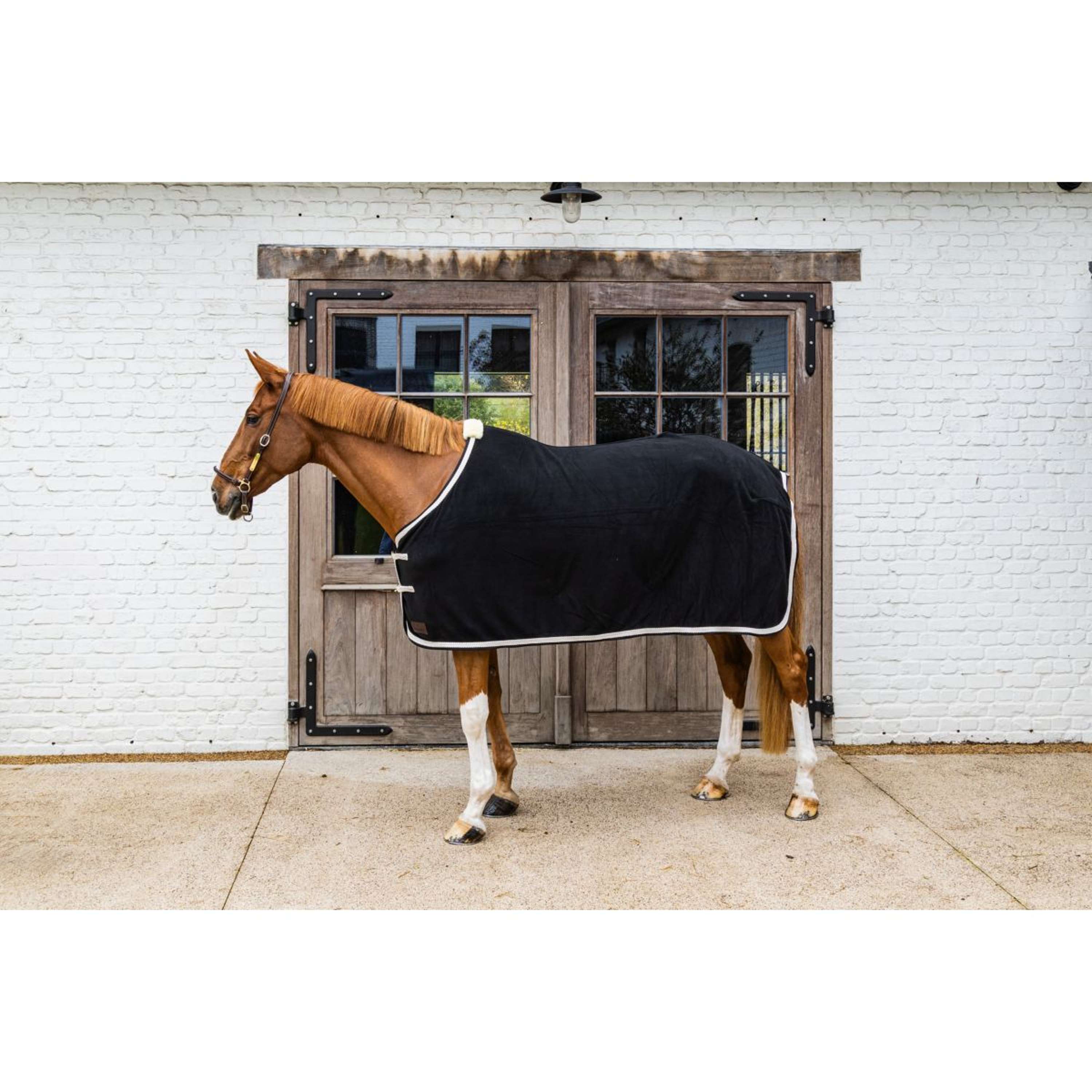 Kentucky Fleecedeken Plaited Zwart