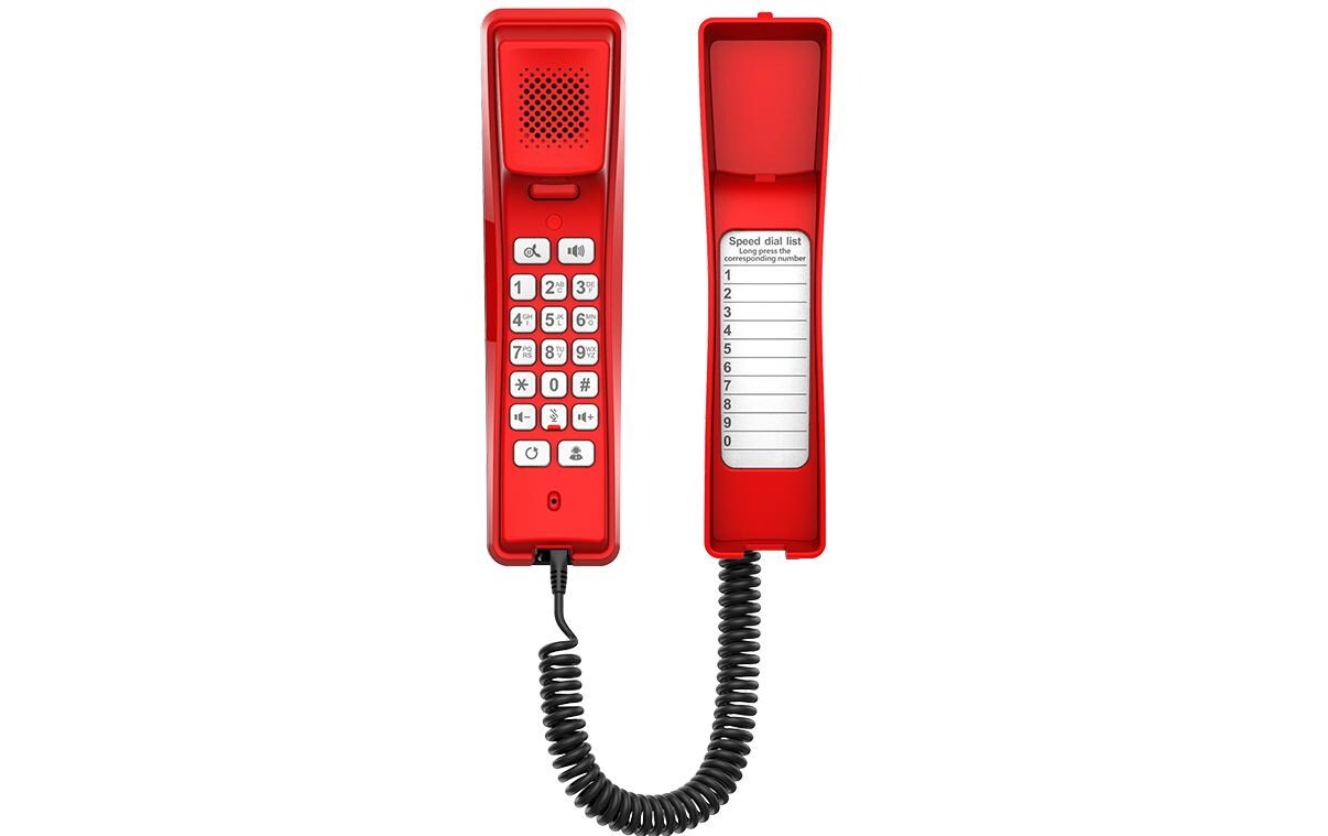 Wand-/Tischtelefon H2U RotFanvil H2U Kompaktes IP-Telefon