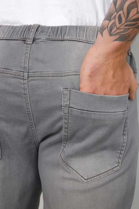 John. F. Gee Joggjeans, Straight Fit, 4-Pocket, Used-Optik, Schlupfbund