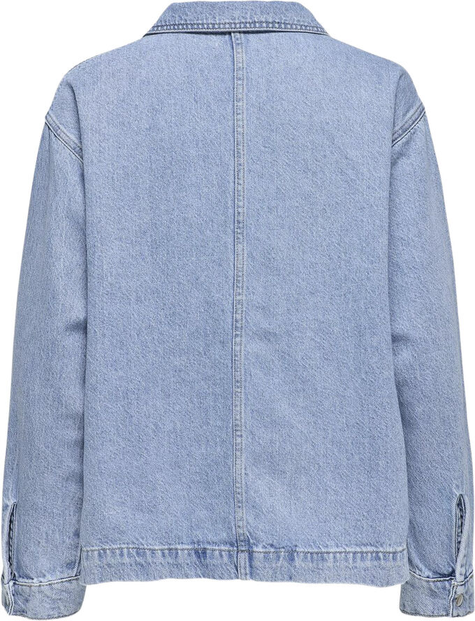 ONLY ONLBIRDIE L/S POLO DENIM SHIRT AZG Light blue denim