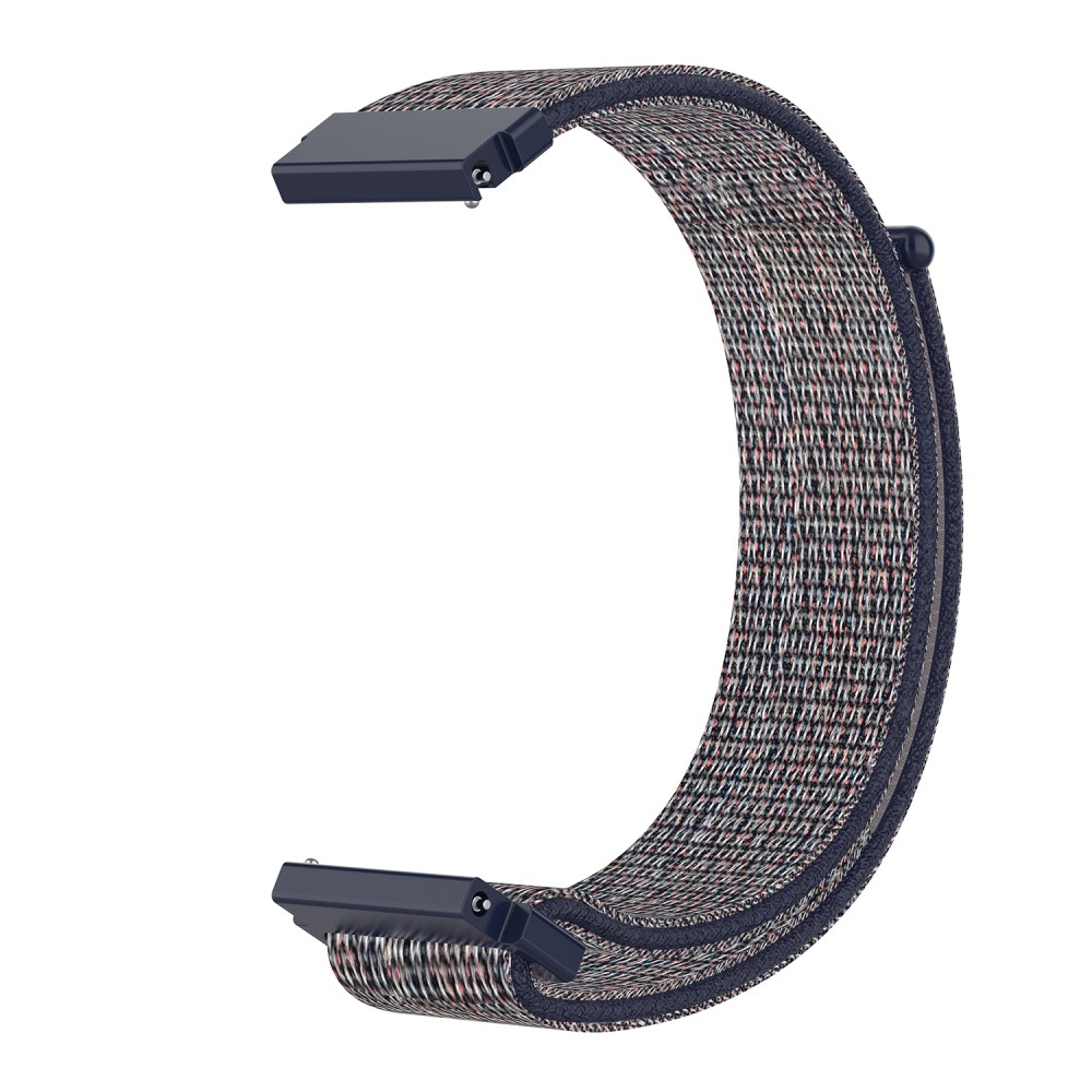 Garmin Venu 3S Nylon Armband mit Klettverschluss (Gelenkumfang: 160-220mm) - Grau / Blau