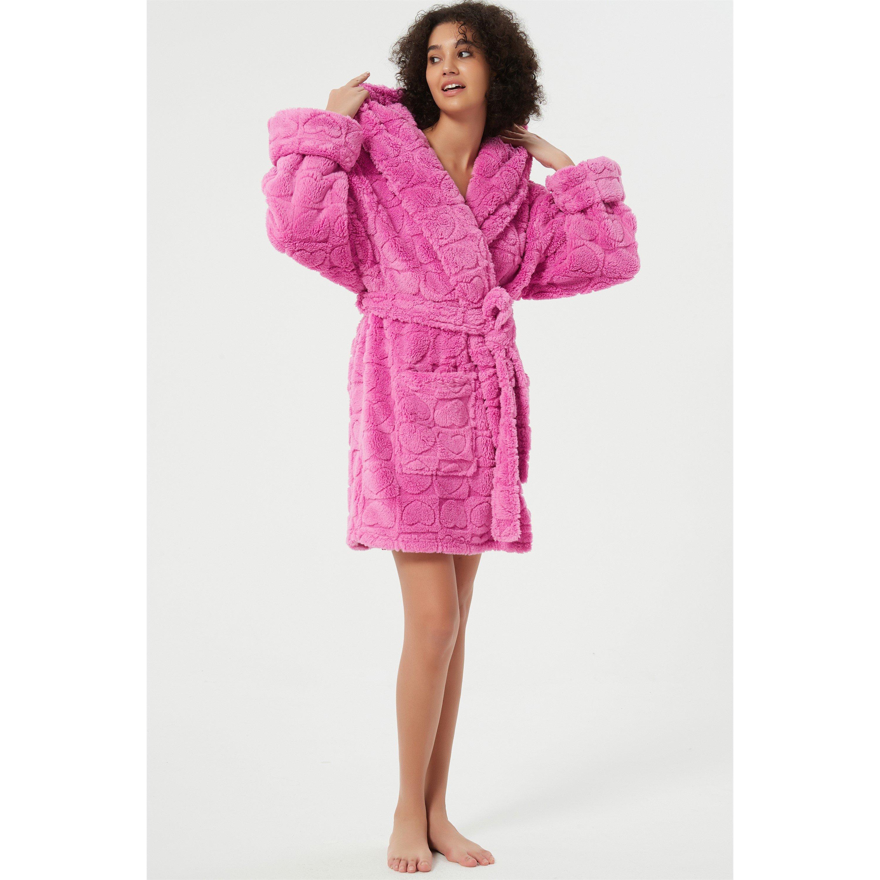 Linea Ladies Heart Burnout Dressing Gown