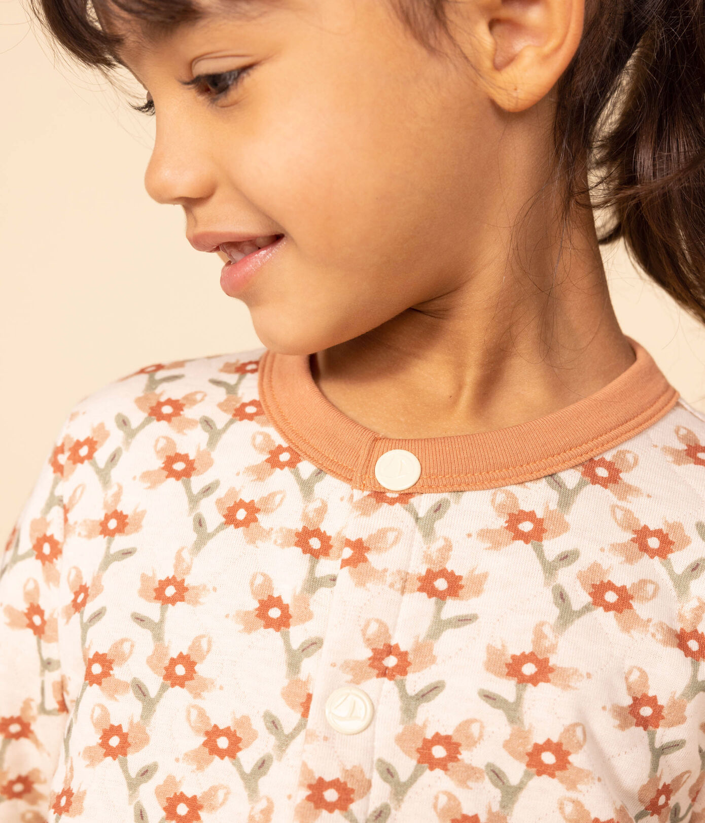 Cardigan imprimé en tubique matelassé enfant fille