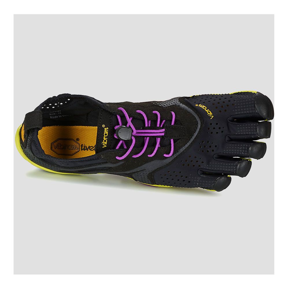 Five Fingers V-RUN - Chaussures running Femme noir/jaune/violet