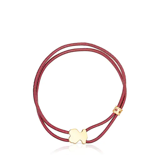 Pulseira elástica Sweet Dolls na cor bordô