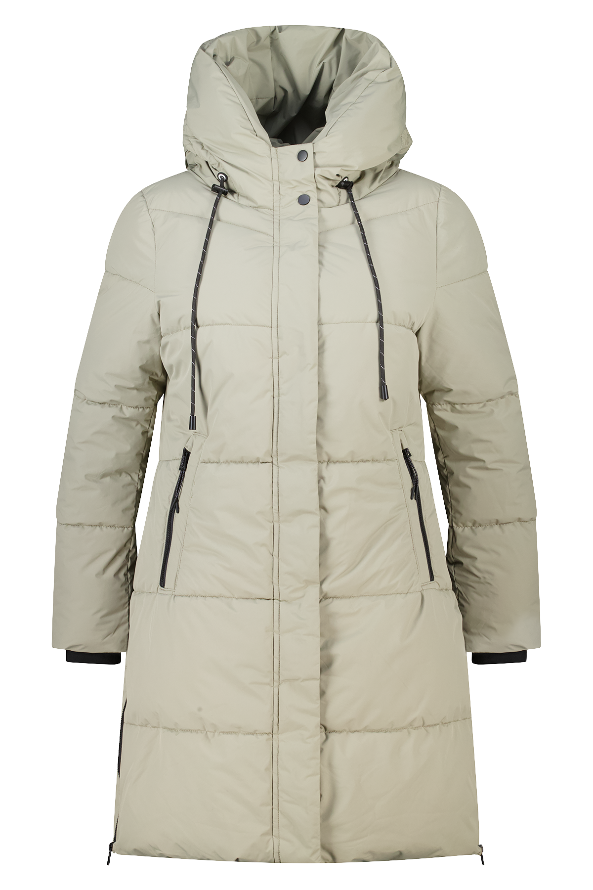 Jas met capuchon Licht khaki